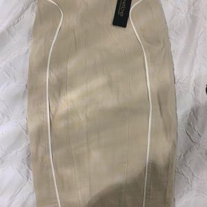 Cream pencil skirt
